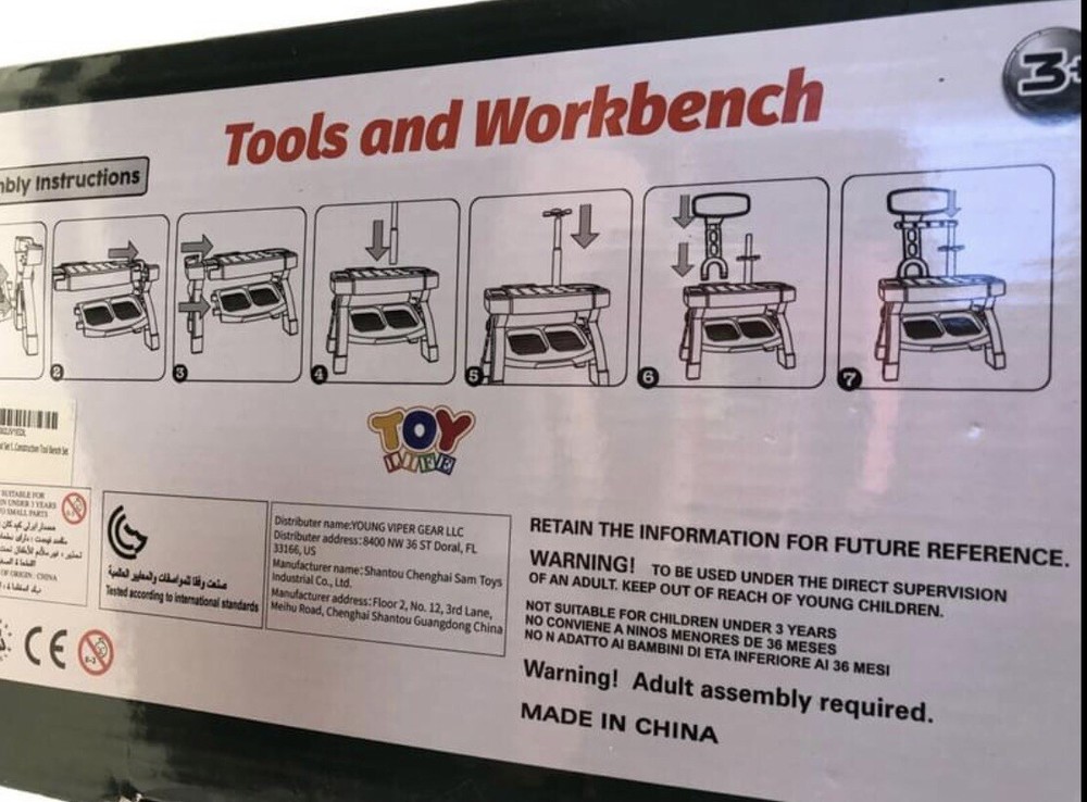 New Tools and Workbench Play Workshop Fixing And Repairing Tool Table Set NIB