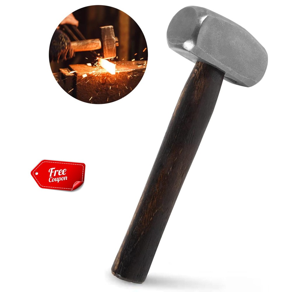 3LB Blacksmith Hammer Bladesmith Forge Handmade Knife Making Farrier Tool