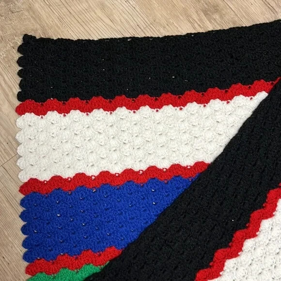 Vintage Soft Striped Afghan