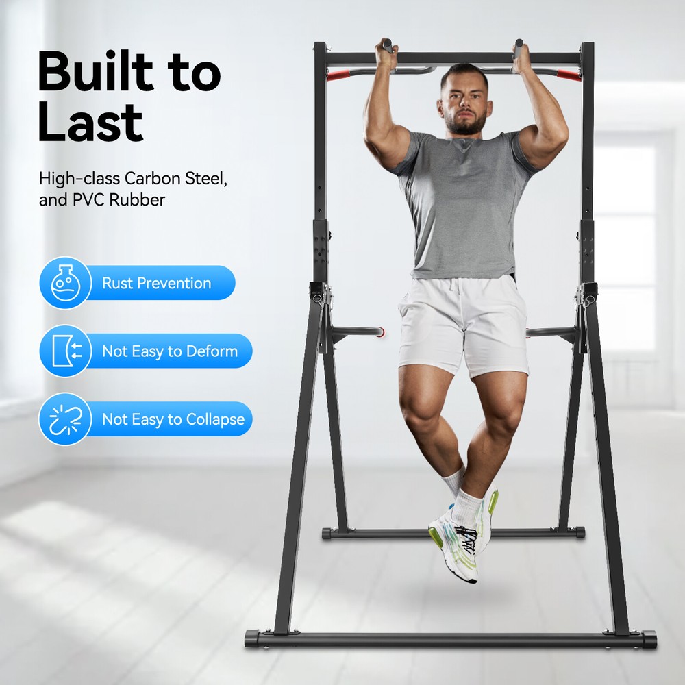 Adjustable Horizontal Bar Pull Up Dip Station Bar for Home Gym Strength Train