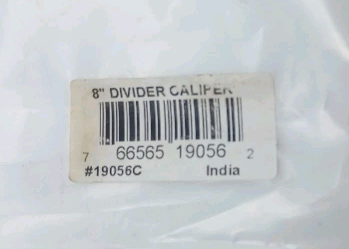 8" Spring Divider Caliper with Flat Legs and Spring Nut