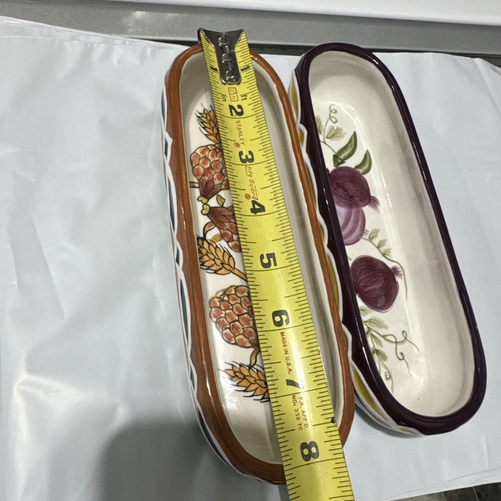 Stoneware Food Tray Holder Server Platter Set