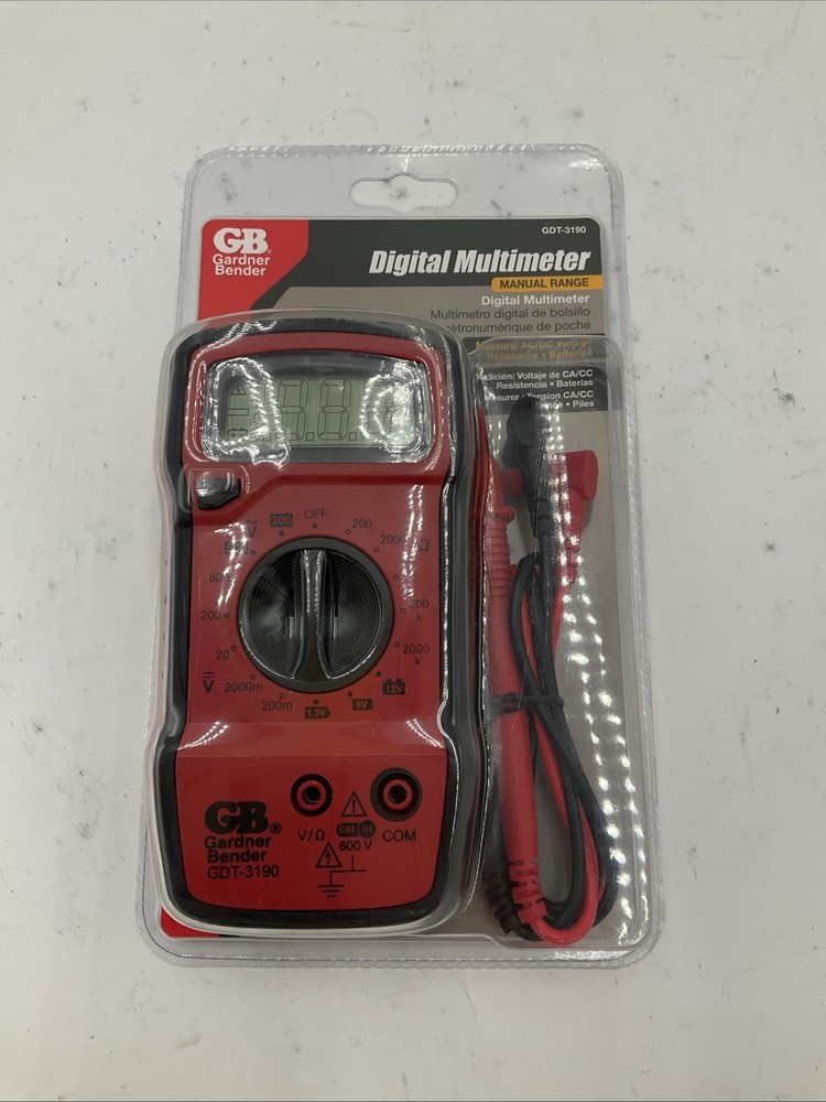 Gardner Bender 14 Range 4-Function Manual Ranging Digital Multimeter With Rubber
