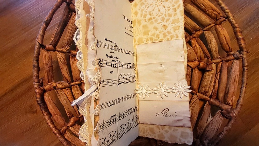 Shabby Slim Journal Handmade