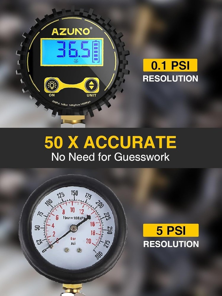 Compression Tester Automotive, Digital Compression Gauge 200 PSI