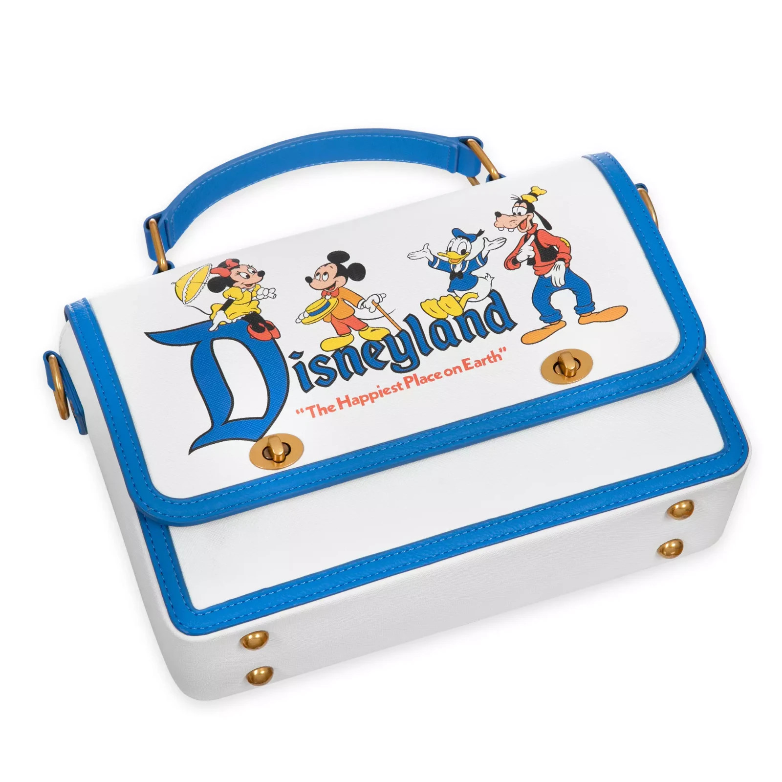 Loungefly Mickey Mouse & Friends Crossbody Bag - Disneyland 70th Anniversary