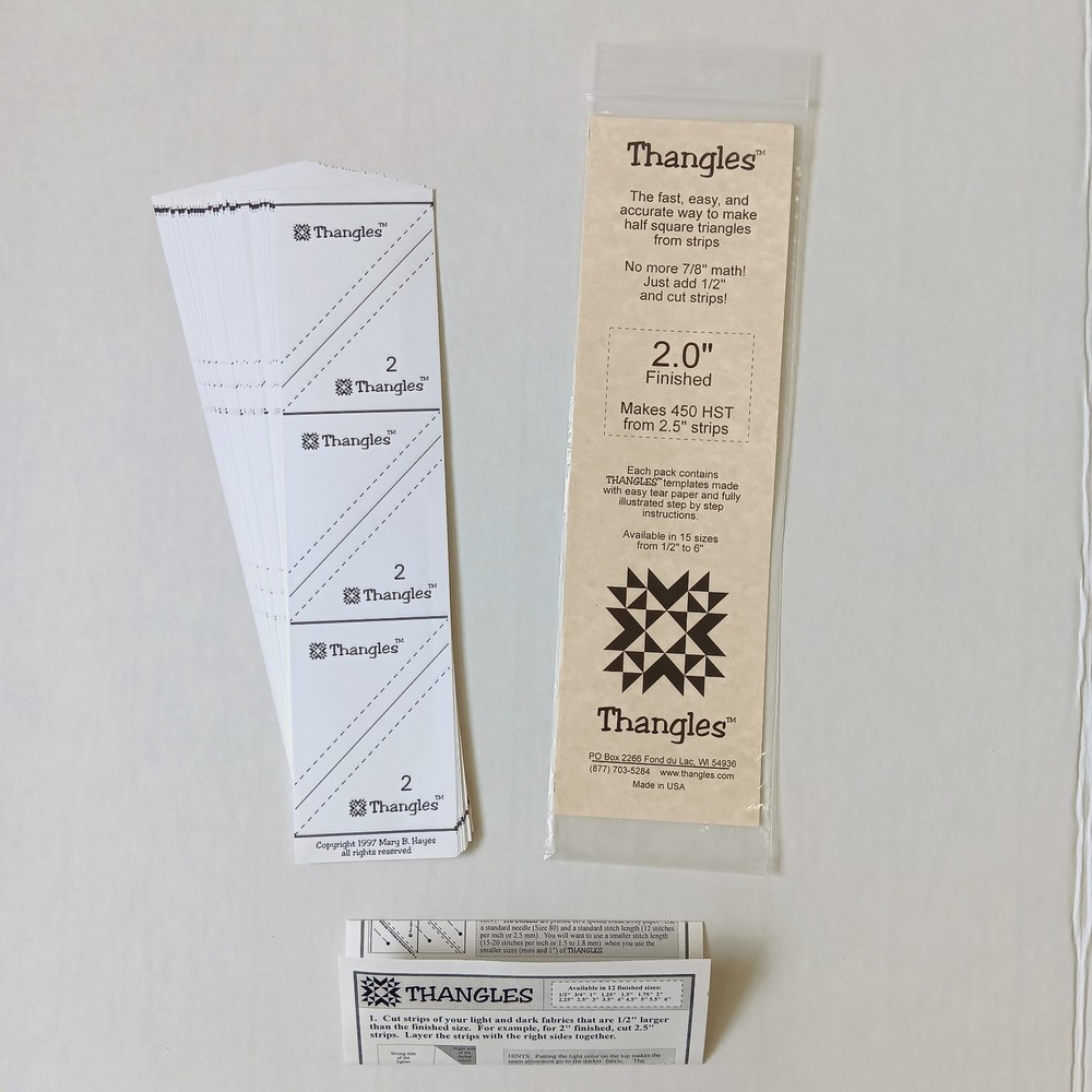 Thangles 2.0" Finished Paper Templates ~39 Sheets