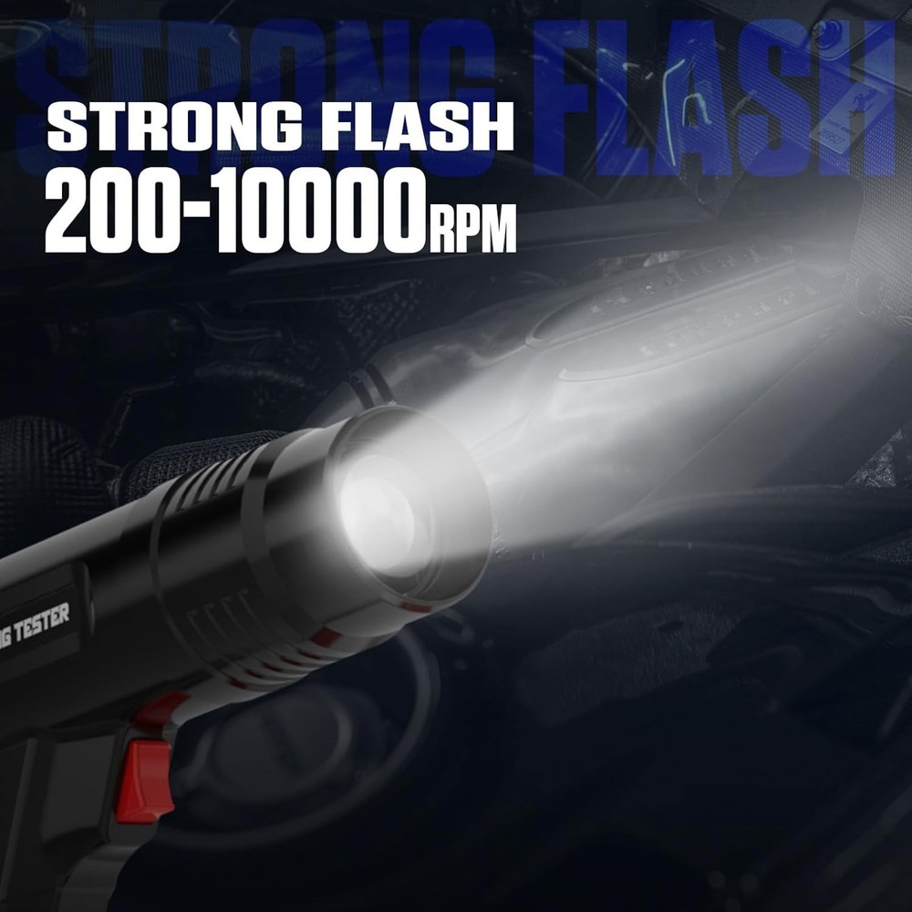 Timing Light 12V, Engine Timing Gun Strong Flash Lights with Sliding Sensor C...