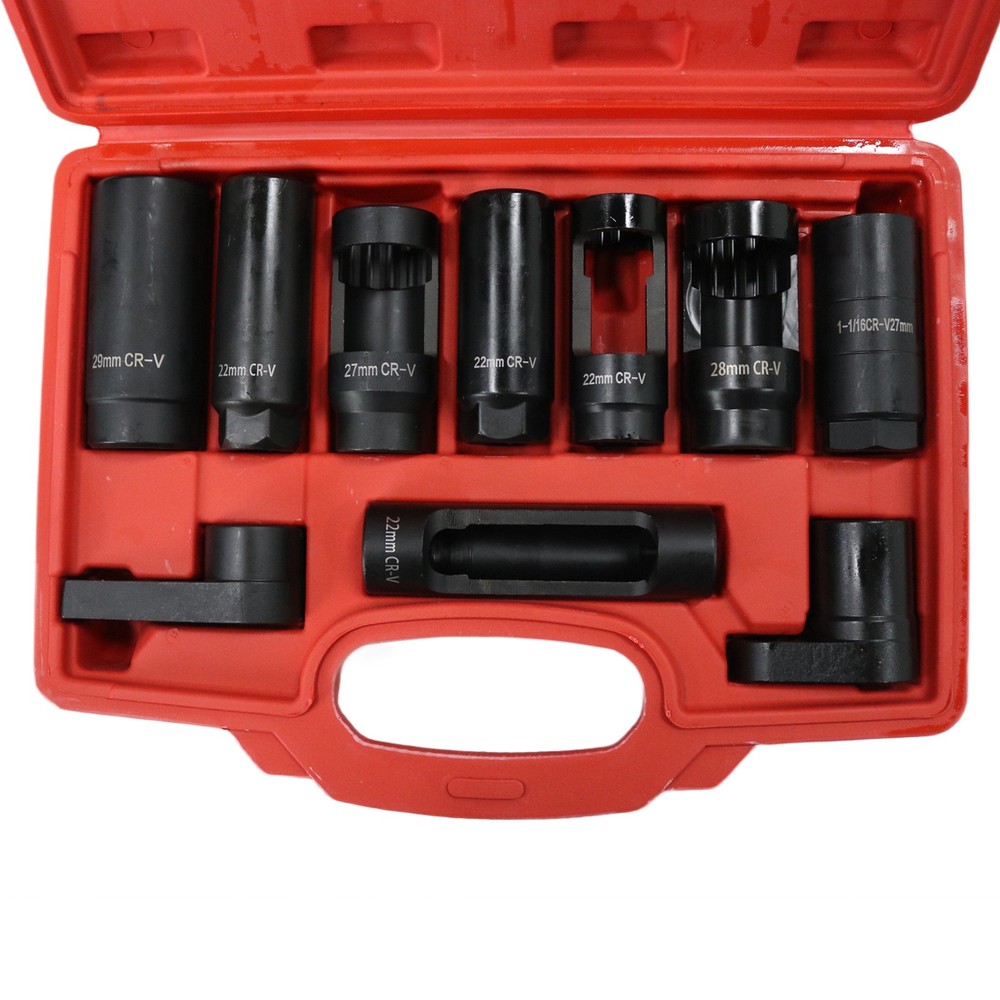 10Pcs O2 Oxygen Sensor and Oil Pressure Sending Unit Removal Socket Tool Set