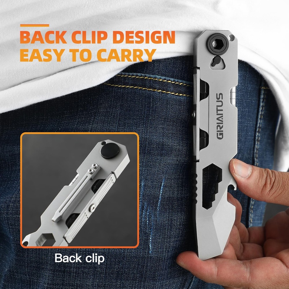 EDC Pry Bar Multitool with Ratchet Screwdriver Wrenches & Openers