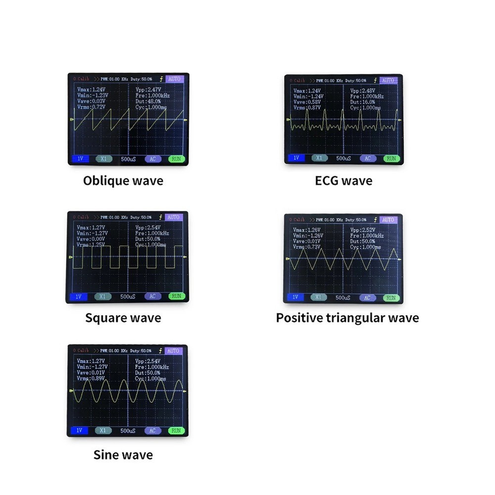 Assembled DSO150 Digital Oscilloscope 2.4in LCD Display With Test Clip Power