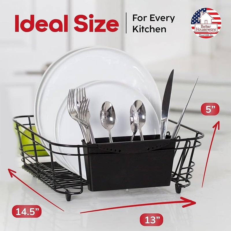 Compact Over Sink Dish Rack Space Saving Drying Rack Kitchen Countertop New