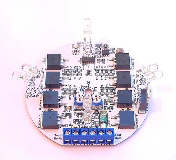 MK III 12VDC 3Amp Dual Axis Solar Panel Sun Tracking Analog Controller Board DIY