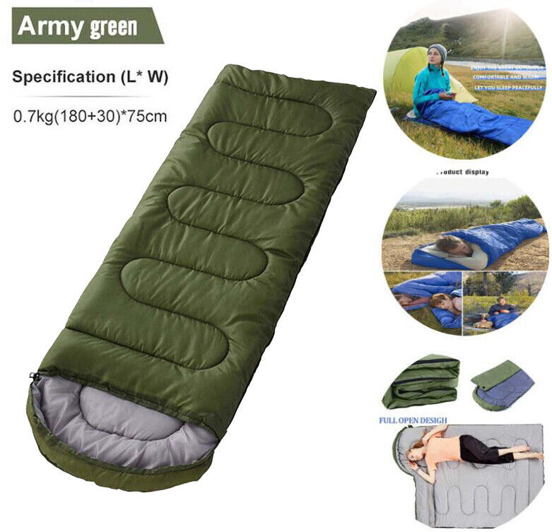 2PCS Thick Adult Cold Weather Sleeping Bag For Big & Tall Waterproof Winter Bags