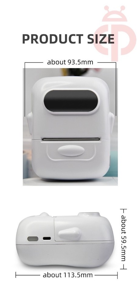 Portable Thermal Label Maker Wireless/Ink-less Handheld Label Maker