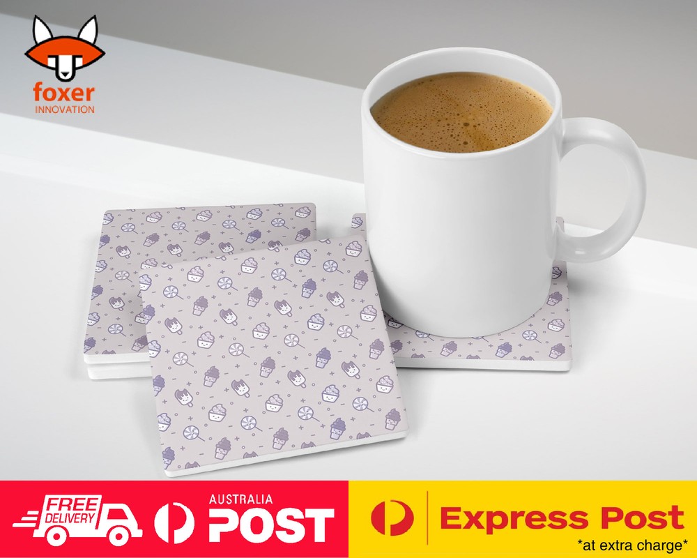 COASTER COFFEE DRINKING MAT|ICE CREAM LOLLIPOP PATTERN 1