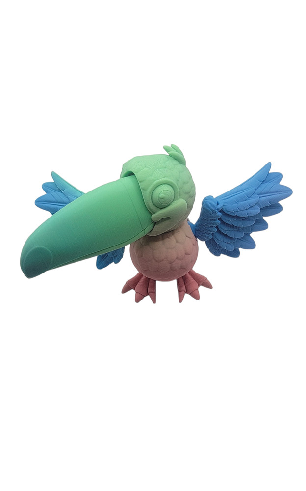 3D Printed Toucan Toy Figurine