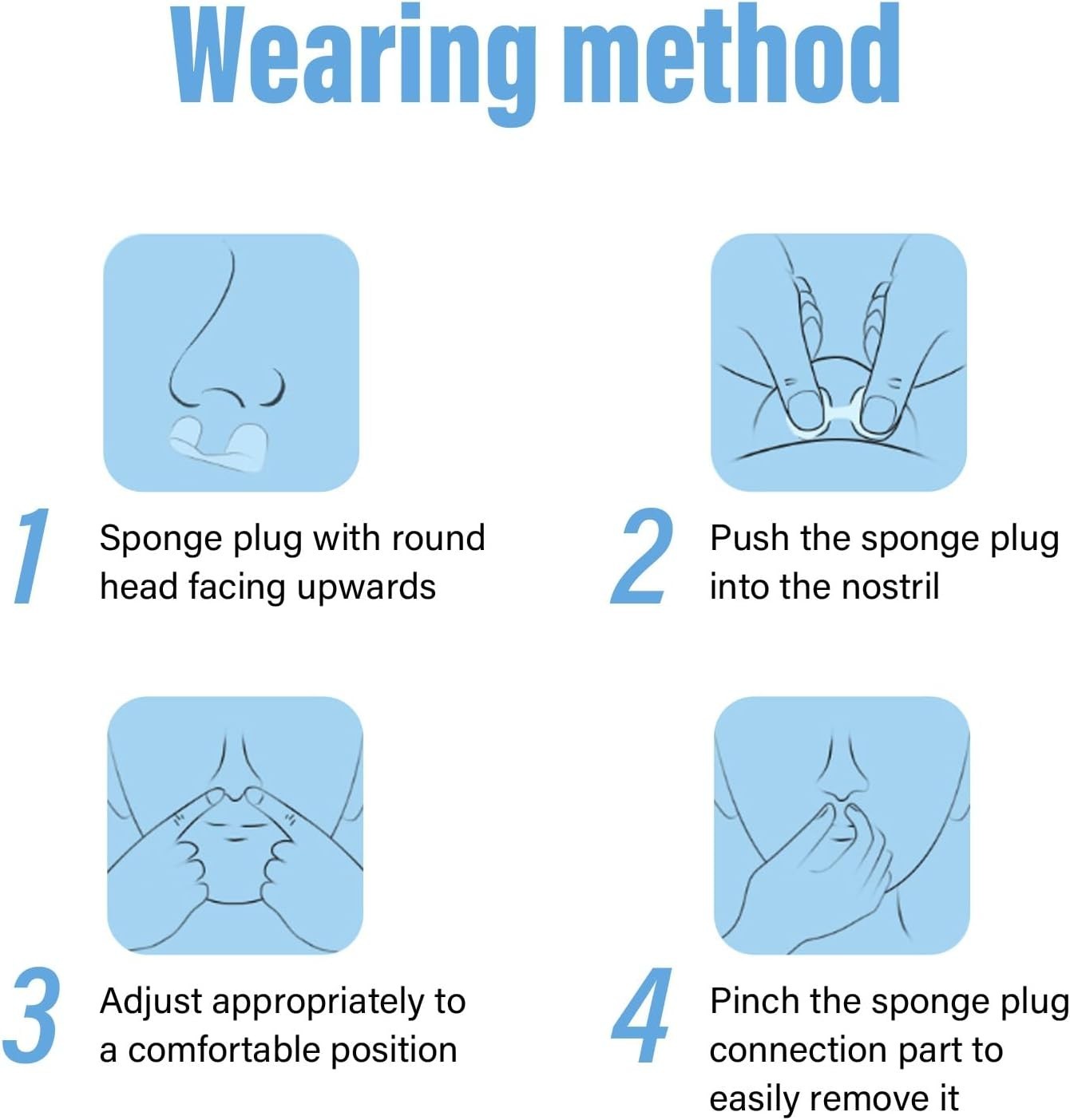 100 Pieces Nose Plug Filter Disposable Nose Dust Filters Bulk Sponge Nostril