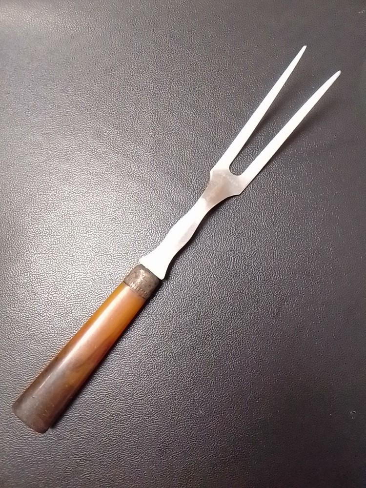 Bakelite Meat Fork Marbled Stainless