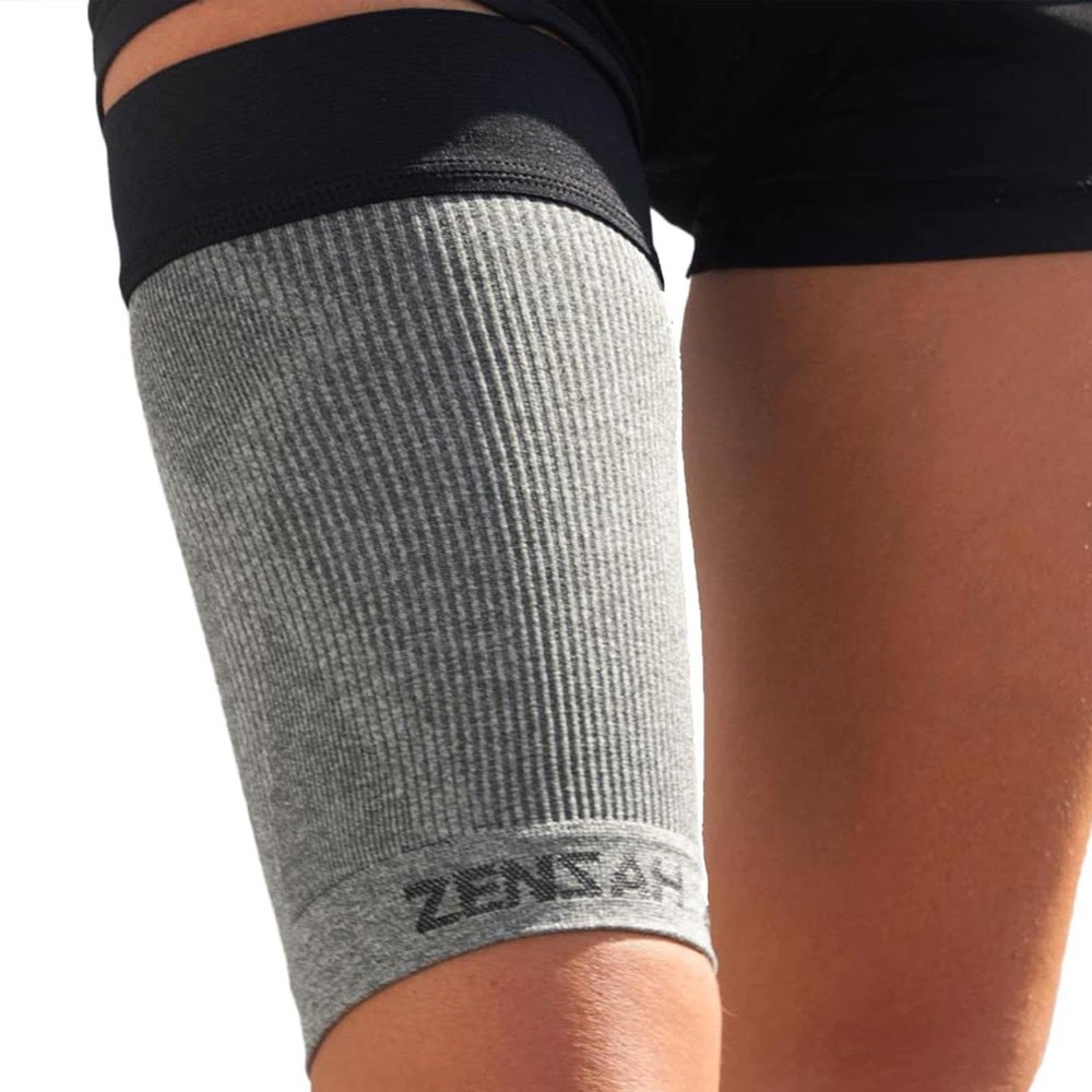 Zensah Thigh Compression Sleeve - Support for Pulled Hamstring, Quad Strain, Gro