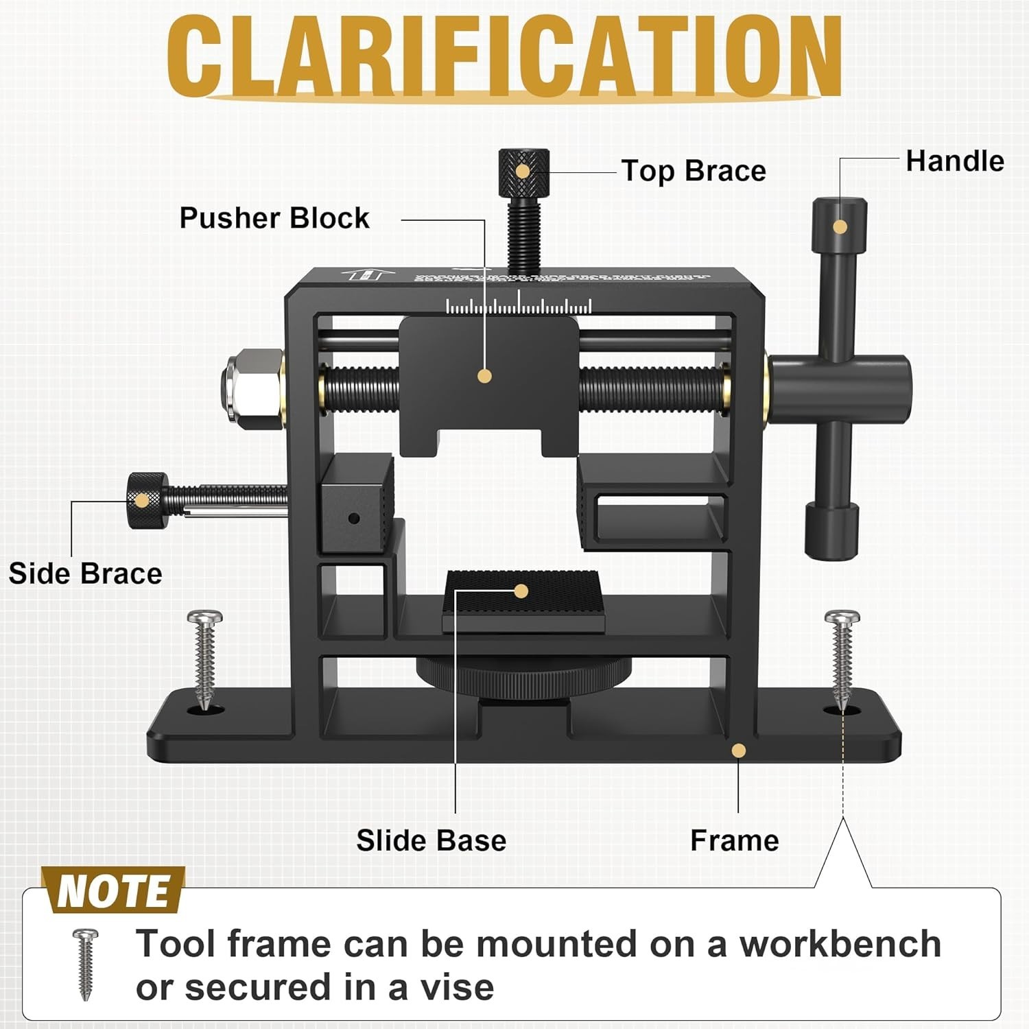Heavy-Duty Sight Pusher Tool Universal for Handgun Sight Adjustment