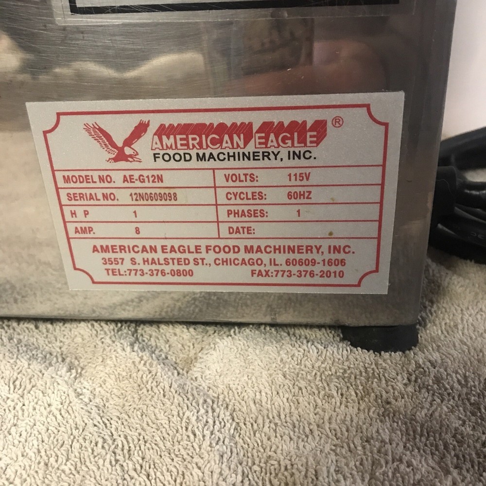 American Eagle AE-G12N Bench Model Electric Meat Grinder, 