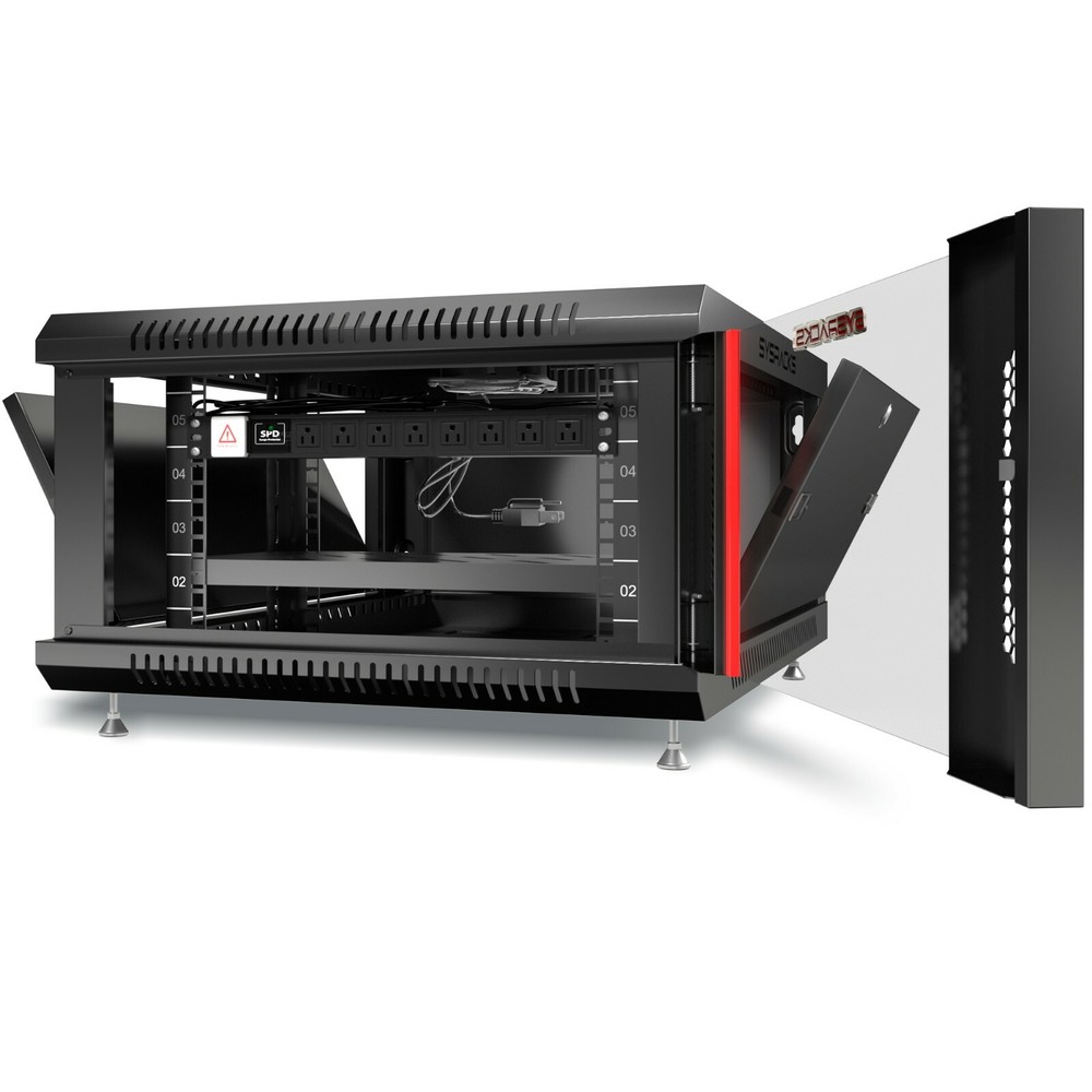 6U Wall Mount Server Rack Locking Network Cabinet Box Data Enclosure 24” Depth