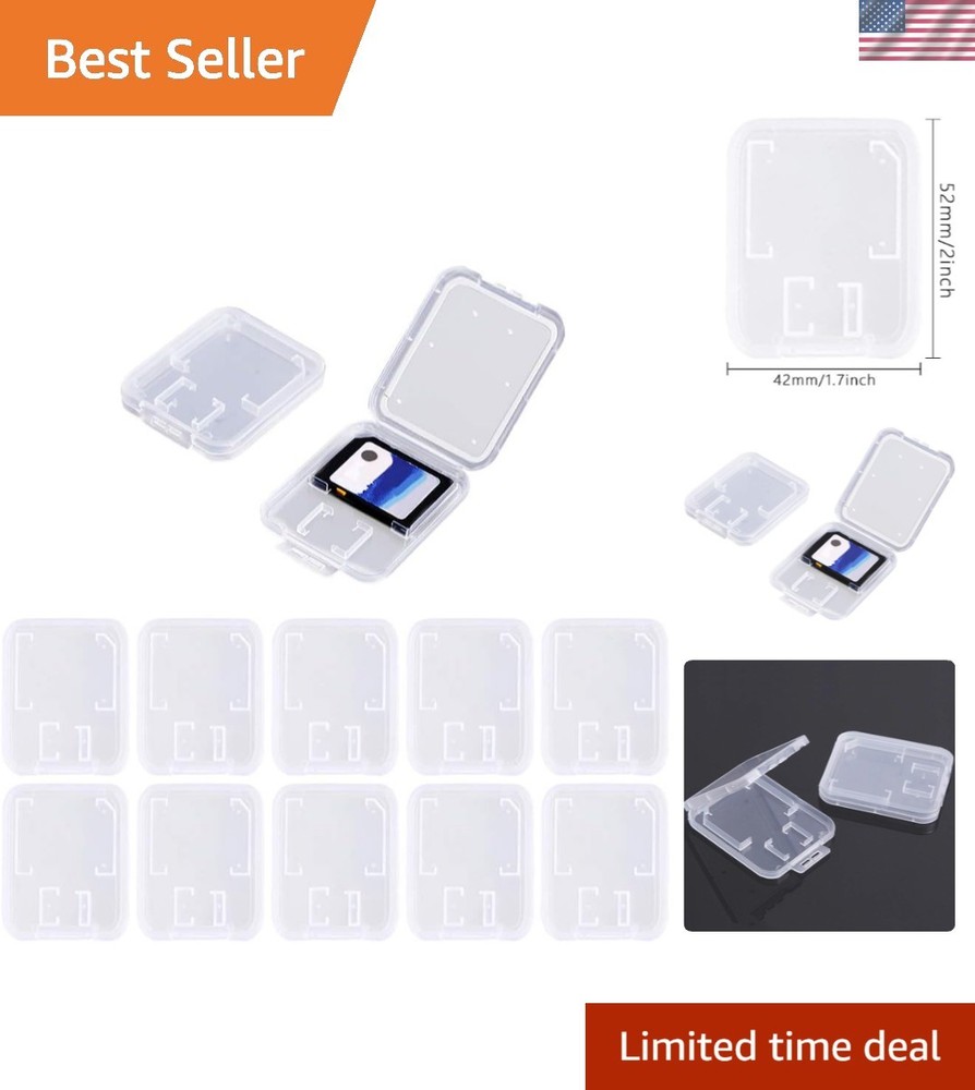 Compact Hard Shell Memory Card Case for SD, SDHC, SDXC & Micro SD - Pack of 10