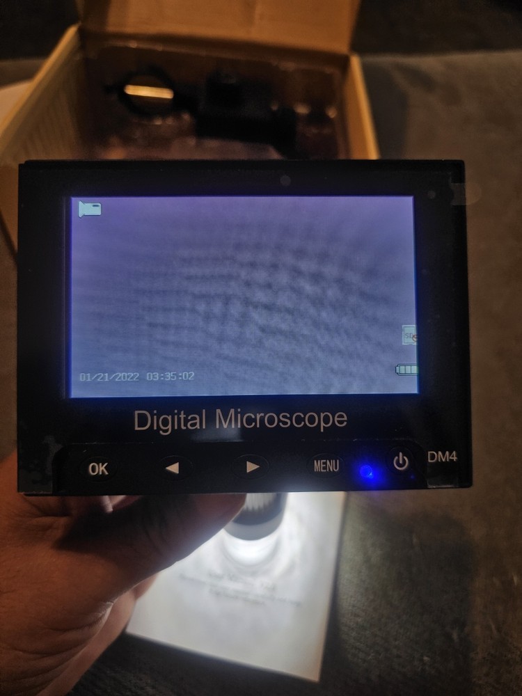 New 4.1" Digital Microscope With Adjustable Led Lights 10x-1000x Manification