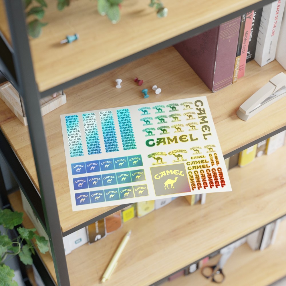 Camel Cigarette Logo Sticker Decal Sheet Variety Sizes