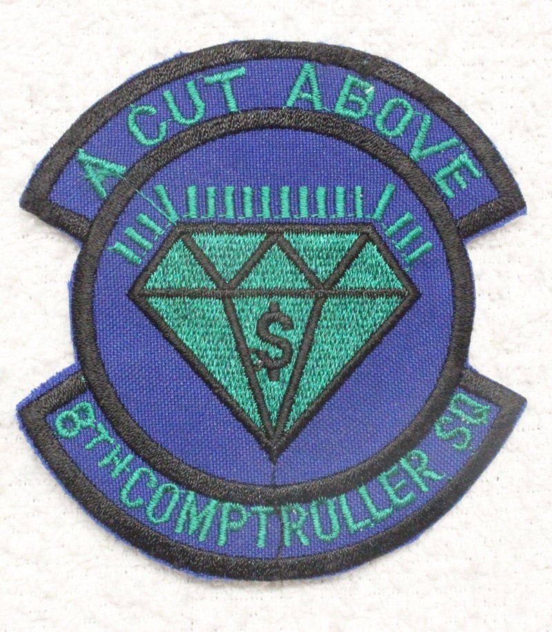 USAF Air Force Patch: 8th Comptroller Squadron - subdued