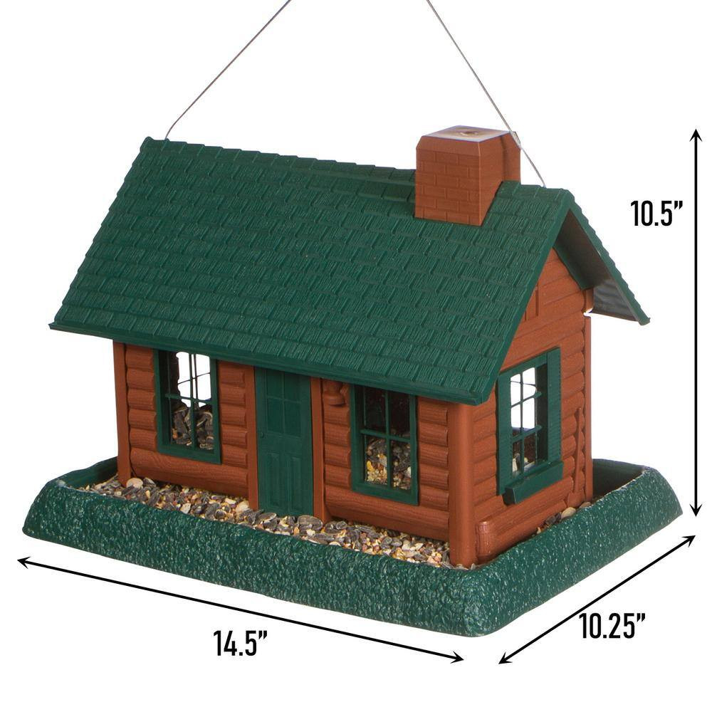 Large Log Cabin Birdfeeder