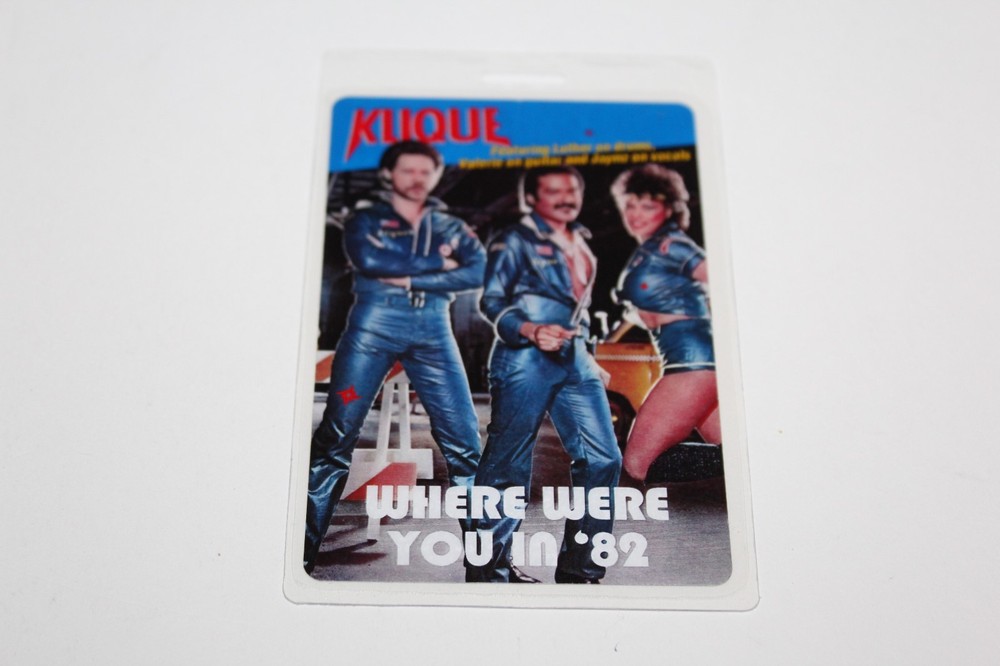 Klique -  Laminated Backstage Pass - All Access 1982 -  FREE POSTAGE