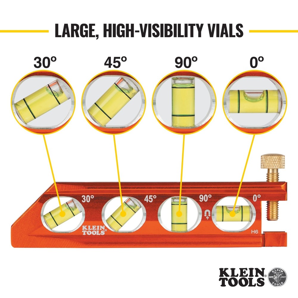 Klein Tools 935AB4V ACCU-BEND™ Level, 4-Vial, REM