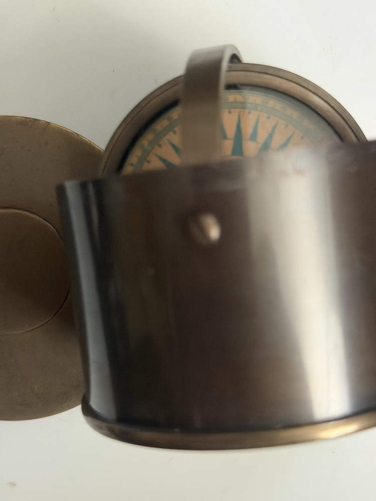 Antique Brass 2.5 Inch Drum Compass