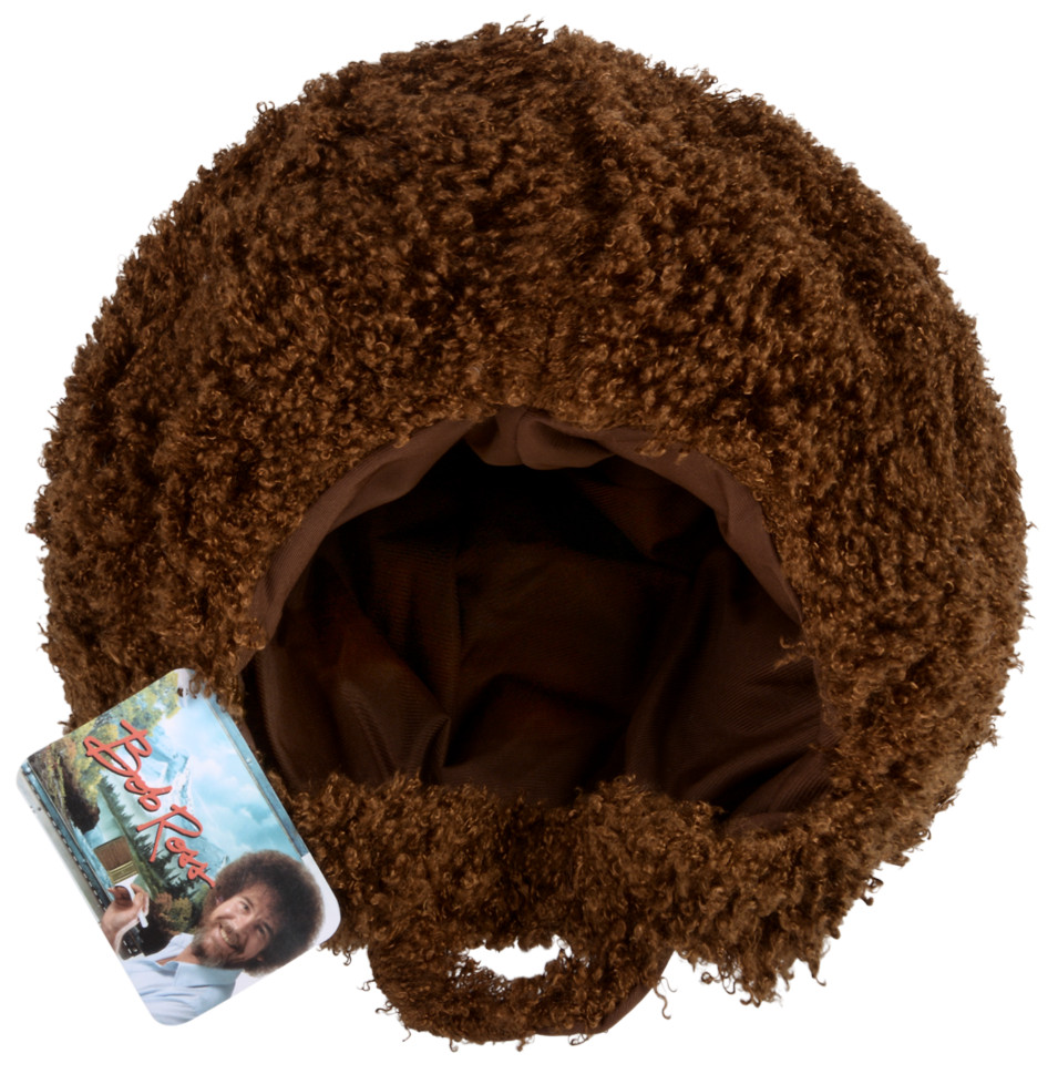 Bob Ross Wig & Beard Set 🎨🤣 Funny Afro Costume Hair Halloween Party Gag Gift