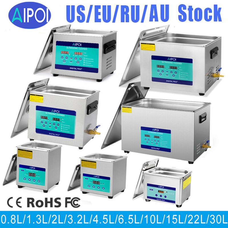 AIPOI 30L Ultrasonic Cleaner Cleaning Equipment Liter Industry Heated W/ Timer
