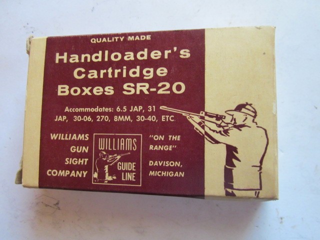 WILLIAMS SHOOTING EQUIPMENT  HAND LOADER'S EMPTY BOX-WITH INSIDE SHELL HOLDER