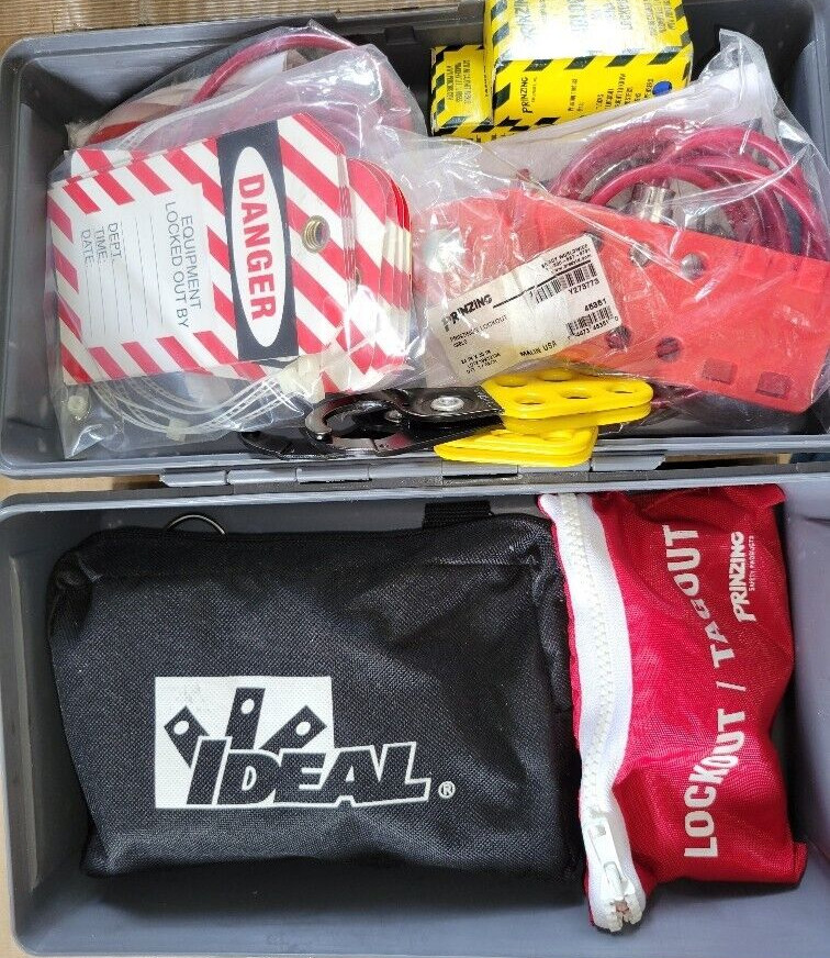 IDEAL  44-970 Basic Lockout Tagout Kit / Brady Prinzing Kit & Assorted Devices