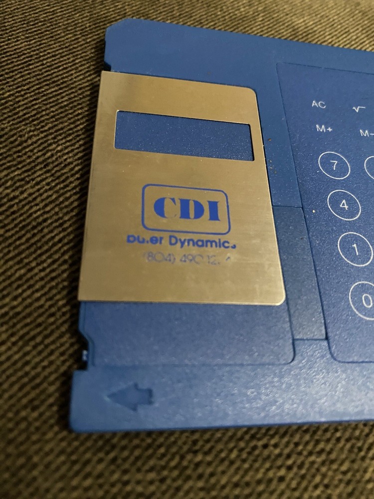 Vintage CDI Computer Calculator Floppy Hard Disc Promo Blue Software
