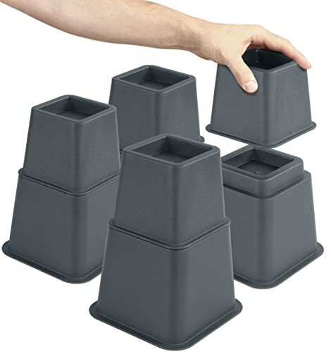 Adjustable Bed Risers, Stackable Frame Furniture Risers, 3, 5 or 8 Inch Height
