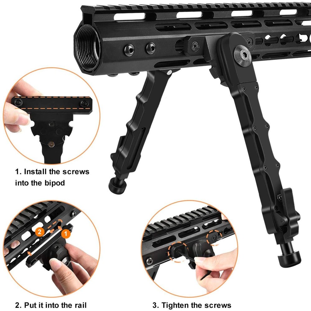 Split Bipod Adjustable Tactical Stand Rifle Bipod V9 Hunting Bipod