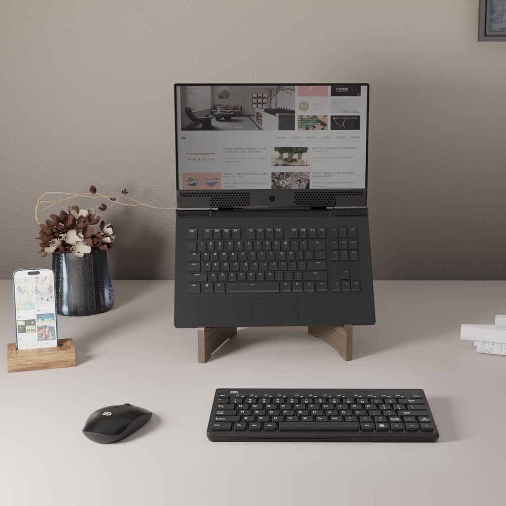 Small Wireless Keyboard & Mouse Set Portable for Laptop PC