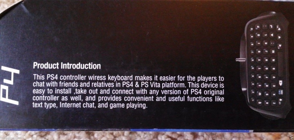 Dobe Wireless PS4 Keyboard for Controller New