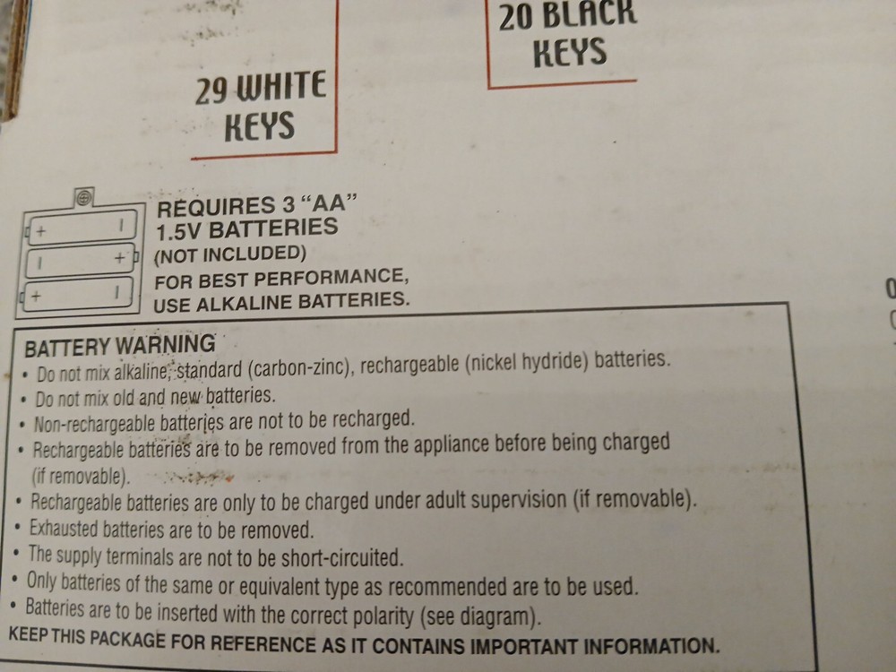 Rollin' Piano 49 KeysTouch Sensitive Mat-30 Function Buttons Boxed Age 7 & UP!