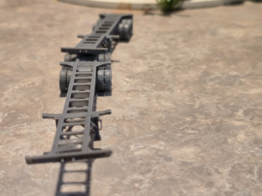 Ho Scale Superbee 20 Ft Container Chassis Set Undecorated Kit 3d Printed