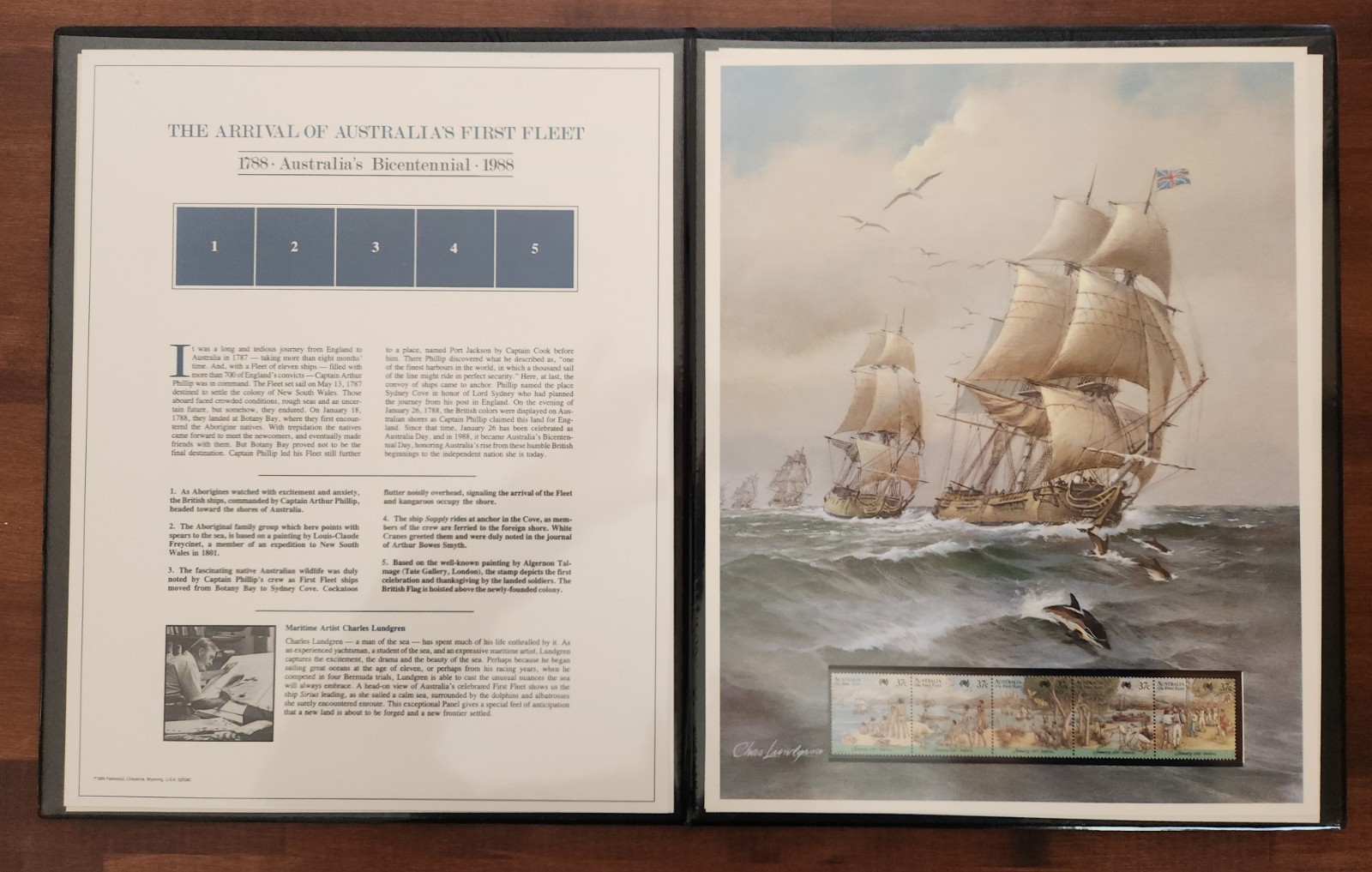 Stamps - The Arrival Of Australia's First Fleet - Bicentennial Stamp Album