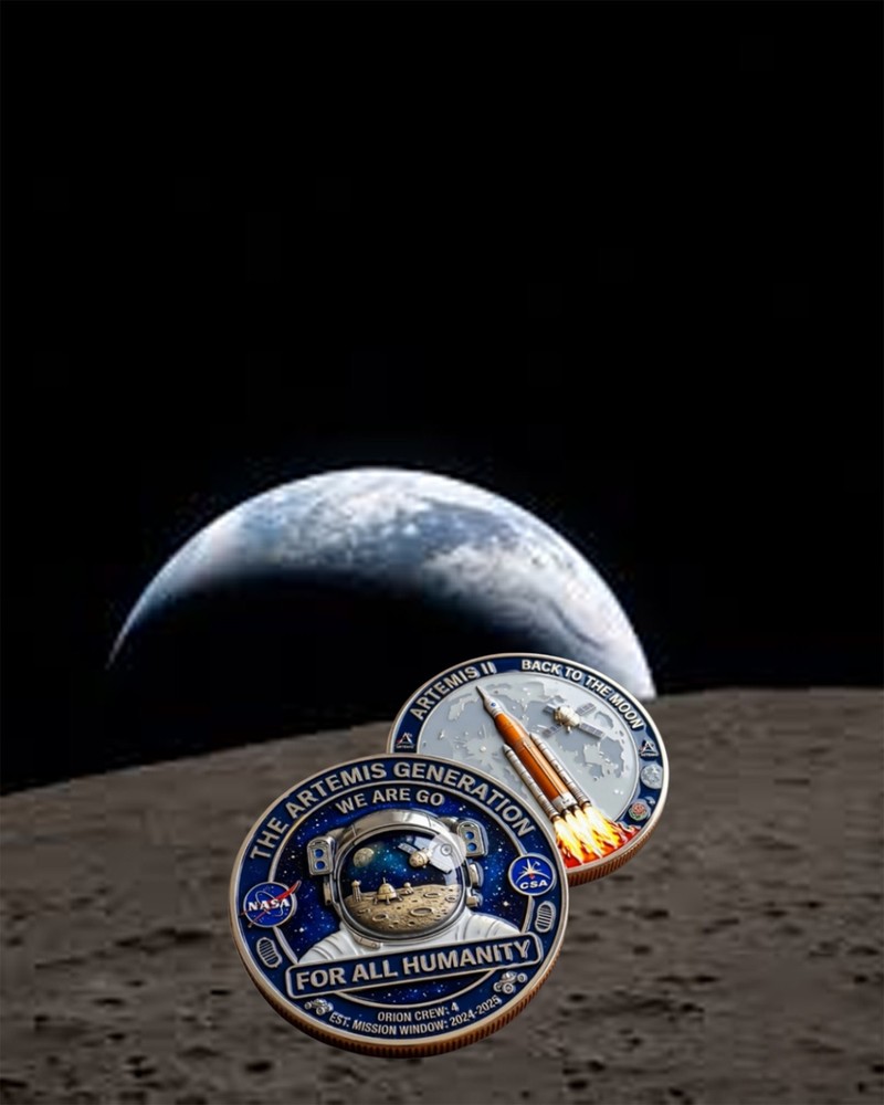 Artemis Ii Mission Commemorative Coin Personalized Nasa Moon Return Challenge Co