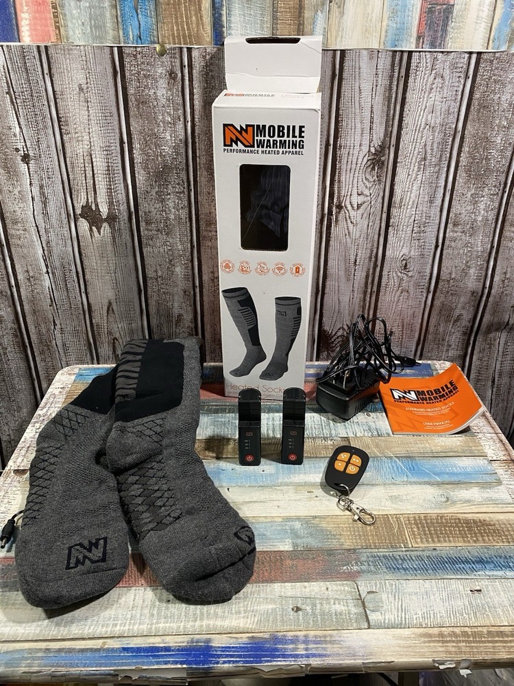 Mobile Warming Performance Heated Socks Wireless Controller Size 8-12