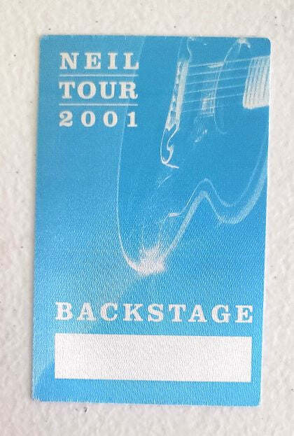 Neil Young Neil Tour 2001 Backstage Pass
